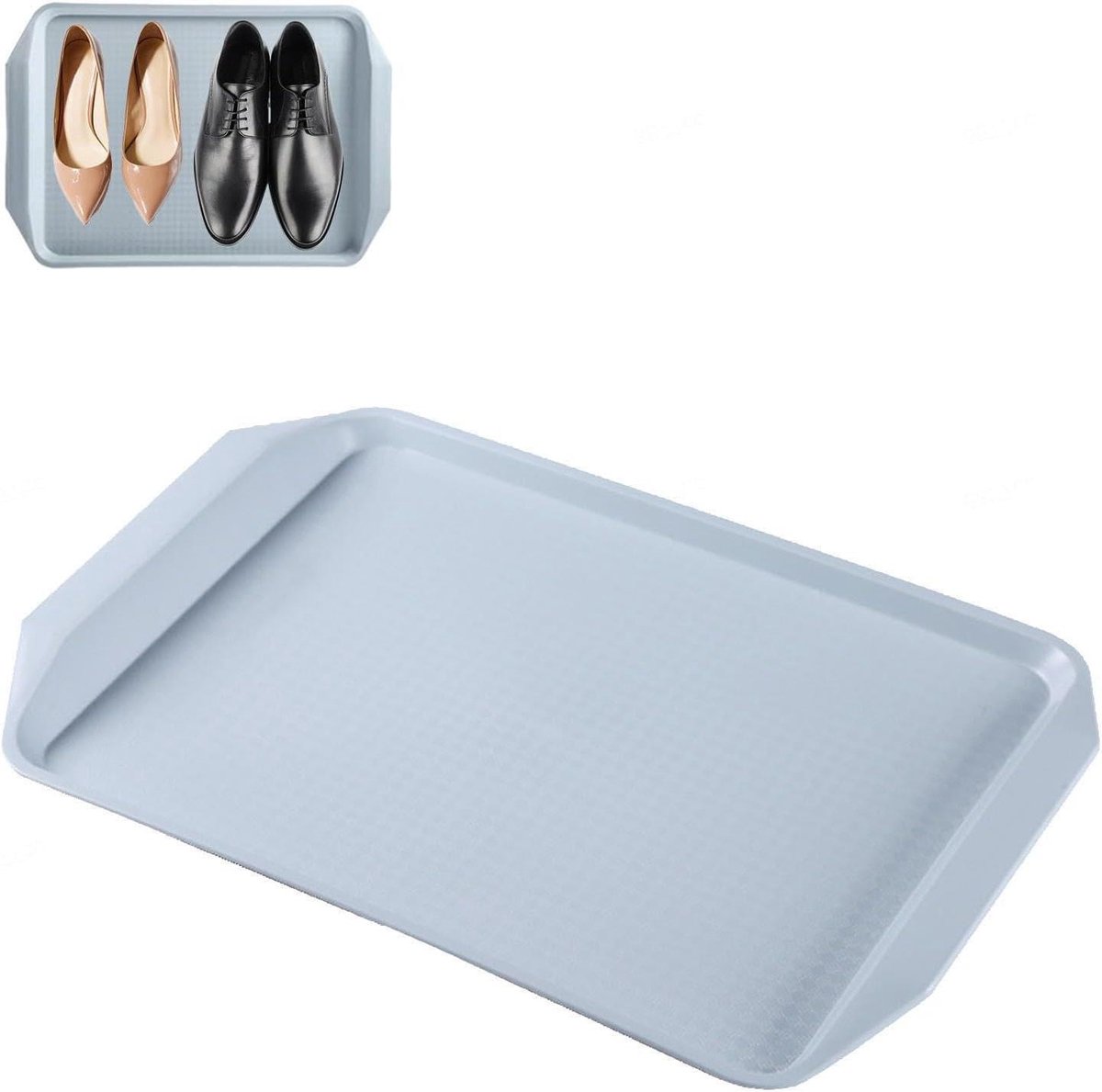 Laarzenbak Set - Schoenenbakken - Vuil Vangen - Verhoogde Rand - 3 Stuks - Blauw