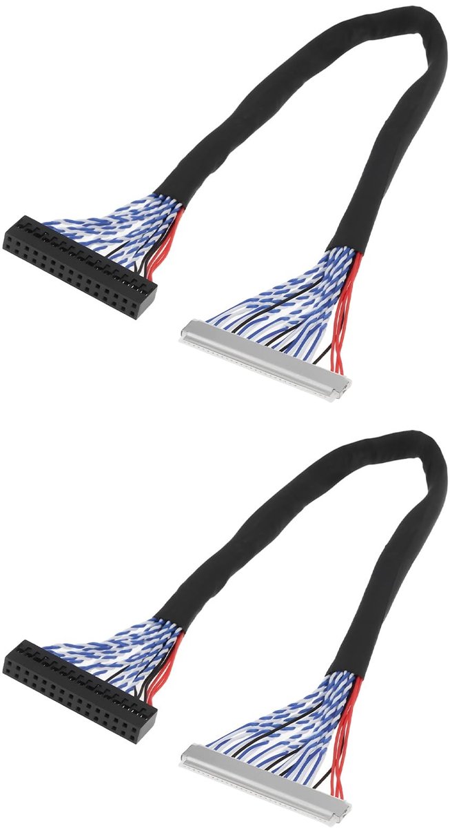 ONF3 - LVDS Kabel - 8 Bit Kabel - 30 Pin Verbinding - 25cm Lengte - LCD LED Paneel Aansluiting - Geschikt voor 17-26 inch Monitor - Lengte 25cm