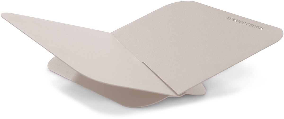 Spinder Design boekenstandaard Atalanta - Silky Taupe - Staal