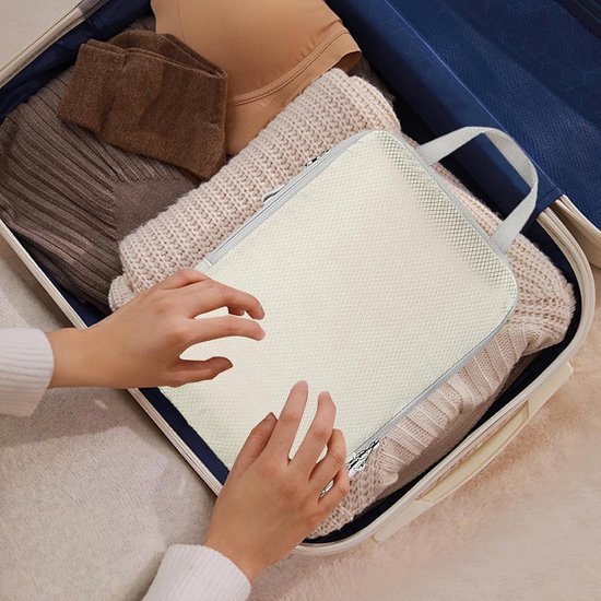 Reisorganizer Set - Packing Cubes - Kleding Opbergen - Compressie Ontwerp - 4 stuks - Abrikoos — afbeelding 3