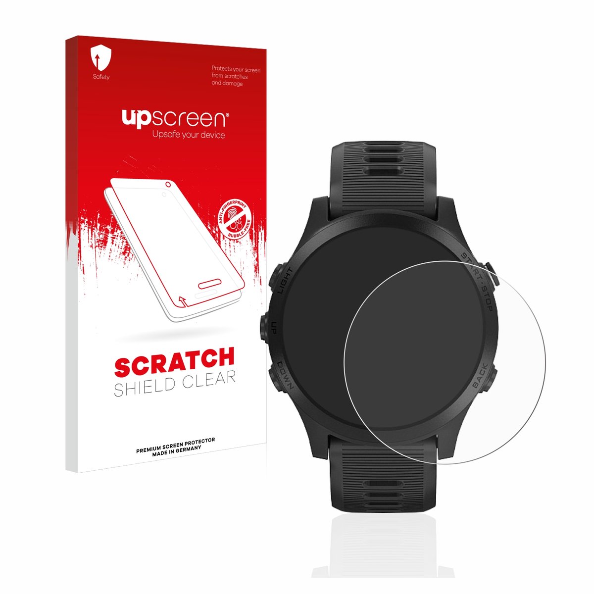upscreen - Screenprotector voor Garmin Forerunner 945 - Folie Beschermfolie transparant
