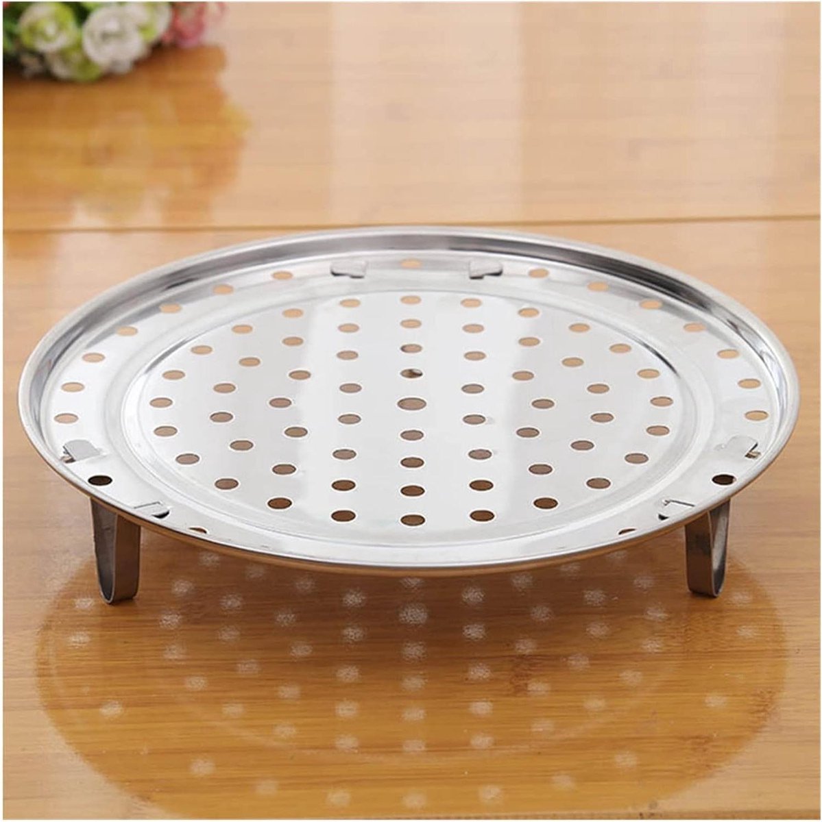 Stoommand RVS Keuken accessoire Gezond koken Gelijkmatige warmte Diameter 19.5cm Zilver