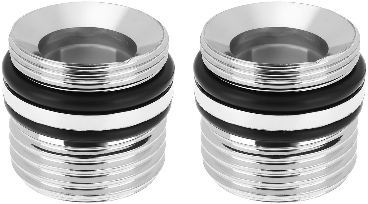 aladdien - Slang Connector Outlet - 2 stuks - Roestvrij staal - Geschikt voor badmengkranen - 20mm/1/2" - Draadtype grof en fijn