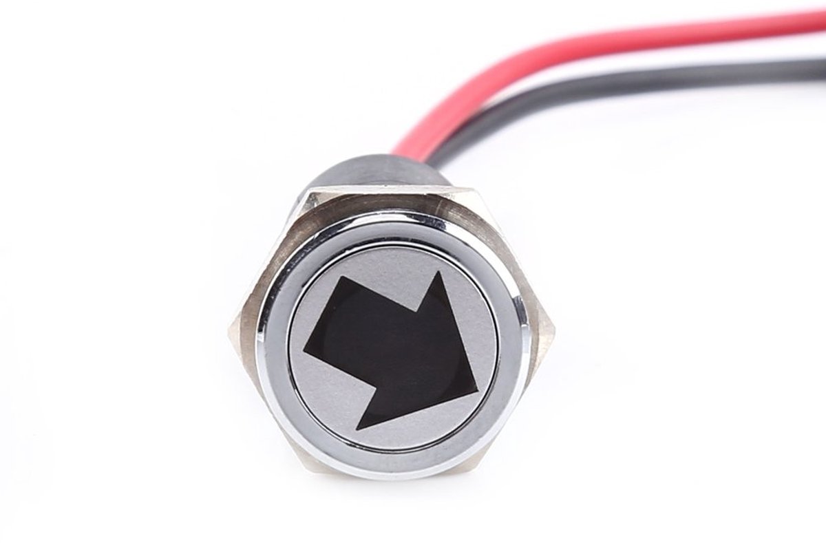 aladdien - LED-indicatielampje - Dash Indicator - 12V 14mm Montagegat - Rood Blauw Groen - Waarschuwingslampje - Geschikt voor Dashpaneel