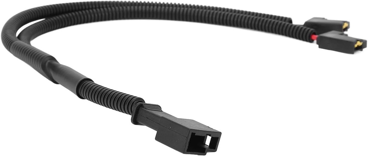 Hoorn Splitter Adapter - Y Kabelboom - Dubbele Hoorn - Plug en Play - 45 cm Lengte - Zwart