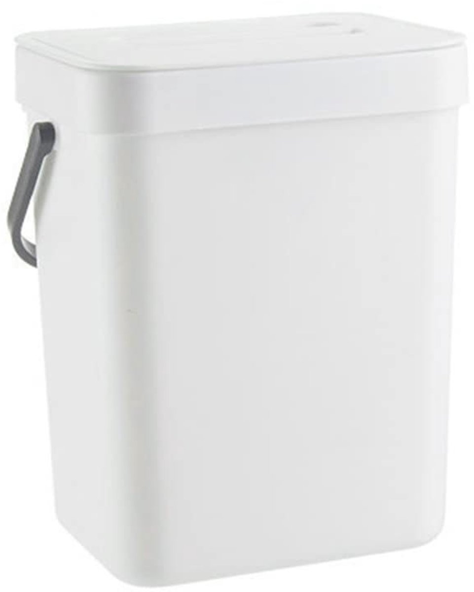 aladdien - Keukencompostbak - Voedselafvalbak - Gemakkelijk schoon te maken - Wit - Compostemmer - Ideaal voor GFT-afval - 3 liter