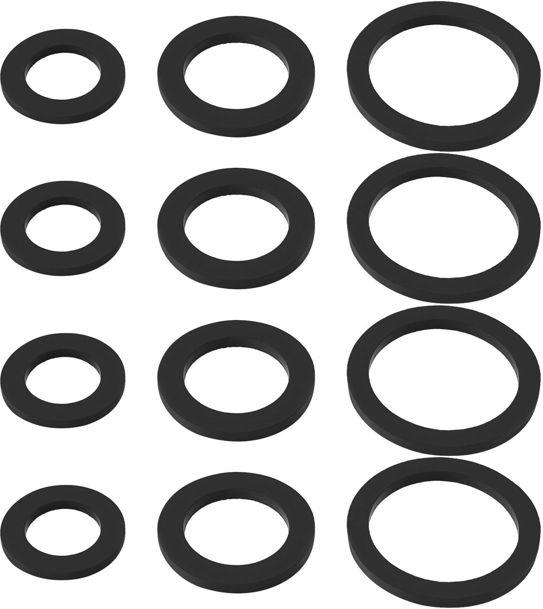 aladdien - Platte Rubber O-Ring - Waterdichte Afdichtingen - Zwart - Tuin Aansluitingen - 30 Stuks - Geschikt voor Wasmachines