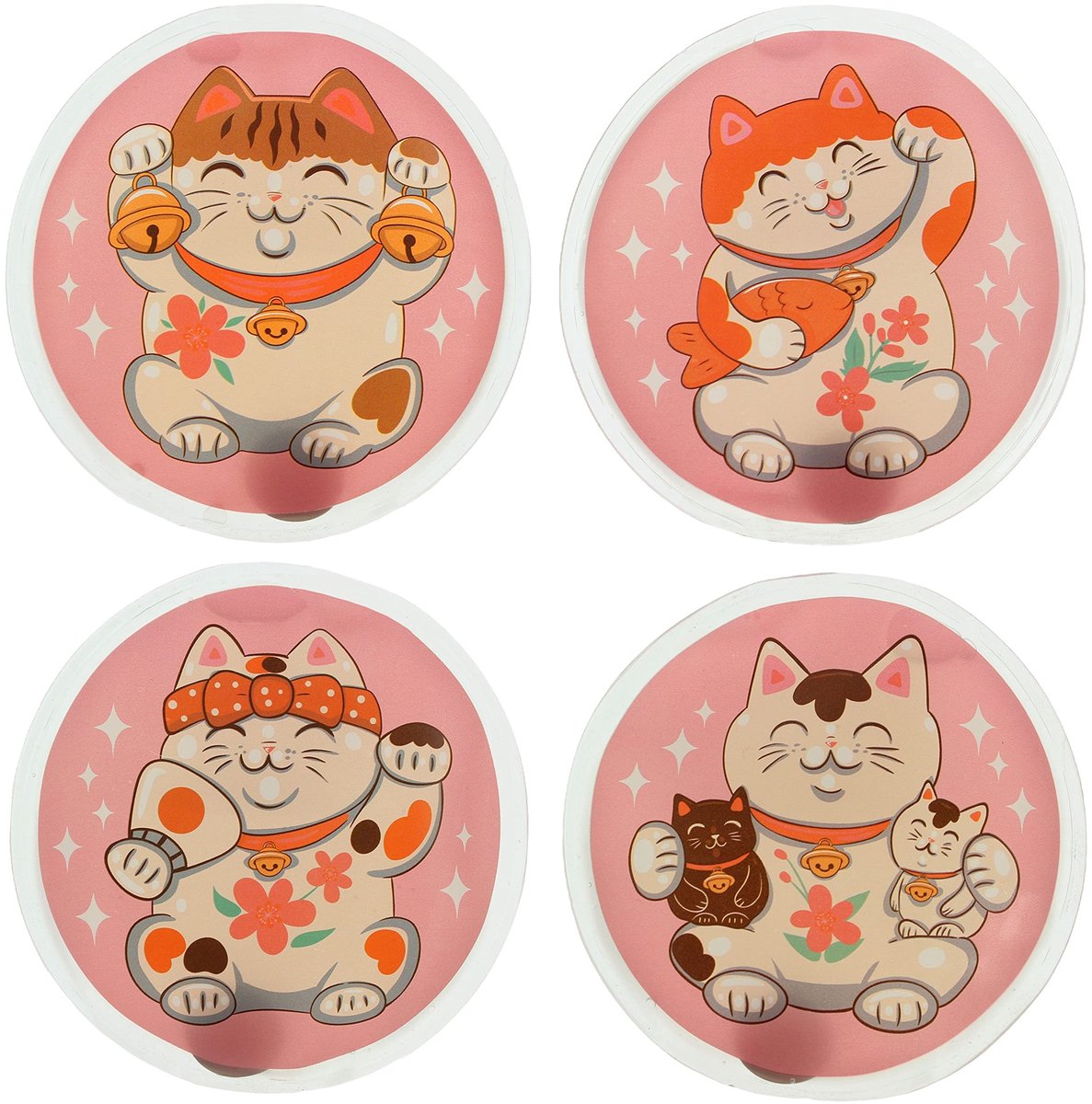 aladdien - Handwarmers - Herbruikbare Warmtepads - Ideaal voor Koude Dagen - Set van 4 - Leukste Motieven - Voor Onderweg - Uniseks