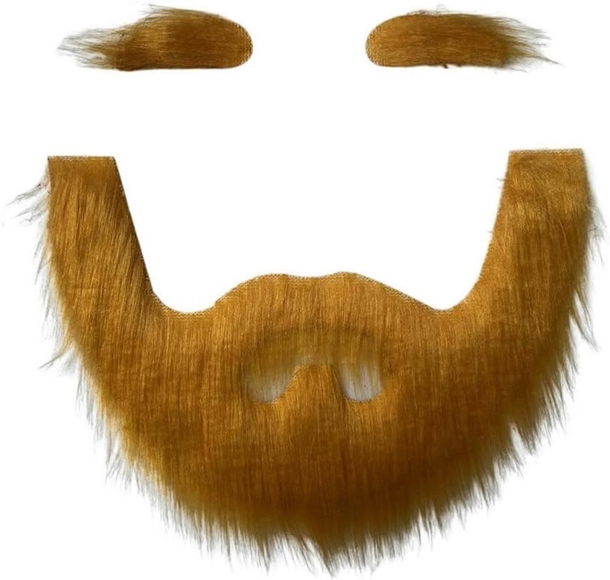 Set van Neppe Snorren en Baarden - Zelfklevend Gezichtshaar voor Kostuums en Feestjes (Donker Goud) - Perfect voor Halloween en Verkleedpartijen