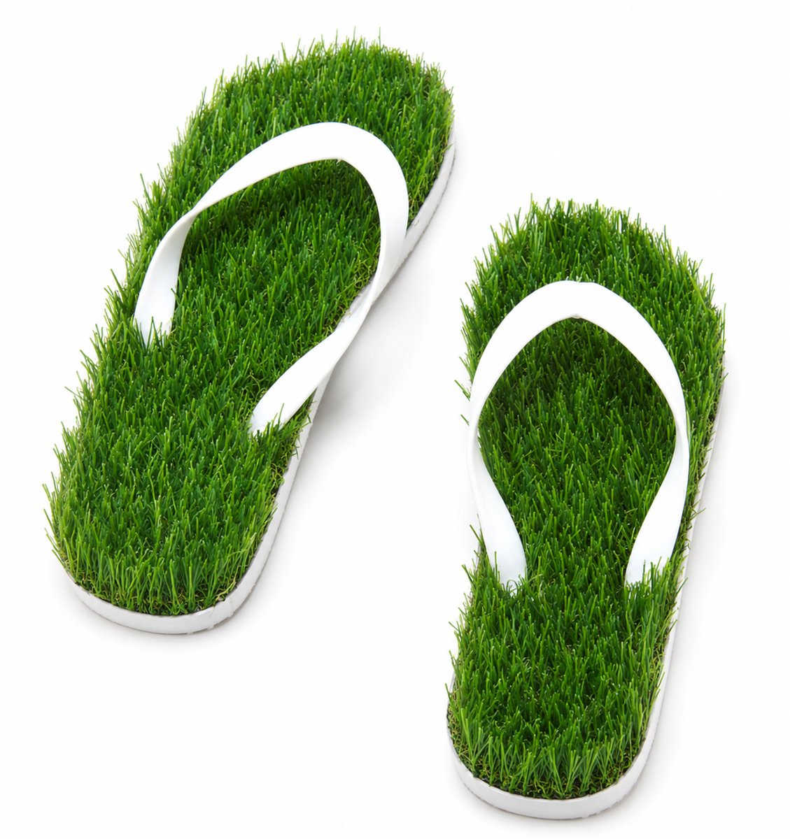 Teenslippers met Gras - WK EK Supporter - Badslippers - Uniek Design - Maat 40
