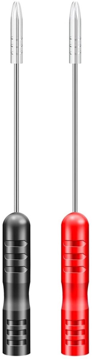 Universele Testsondes - Meetkabels - Elektra Meten - Boornaaldpunt - 3 mm - Rood en Zwart