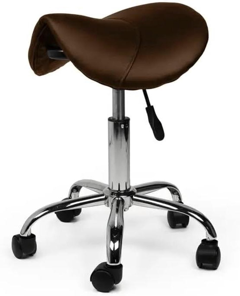Zadelkruk - Werkkruk - Comfortabel werken - Verstelbare zithoogte - 40-56 cm - Bruin