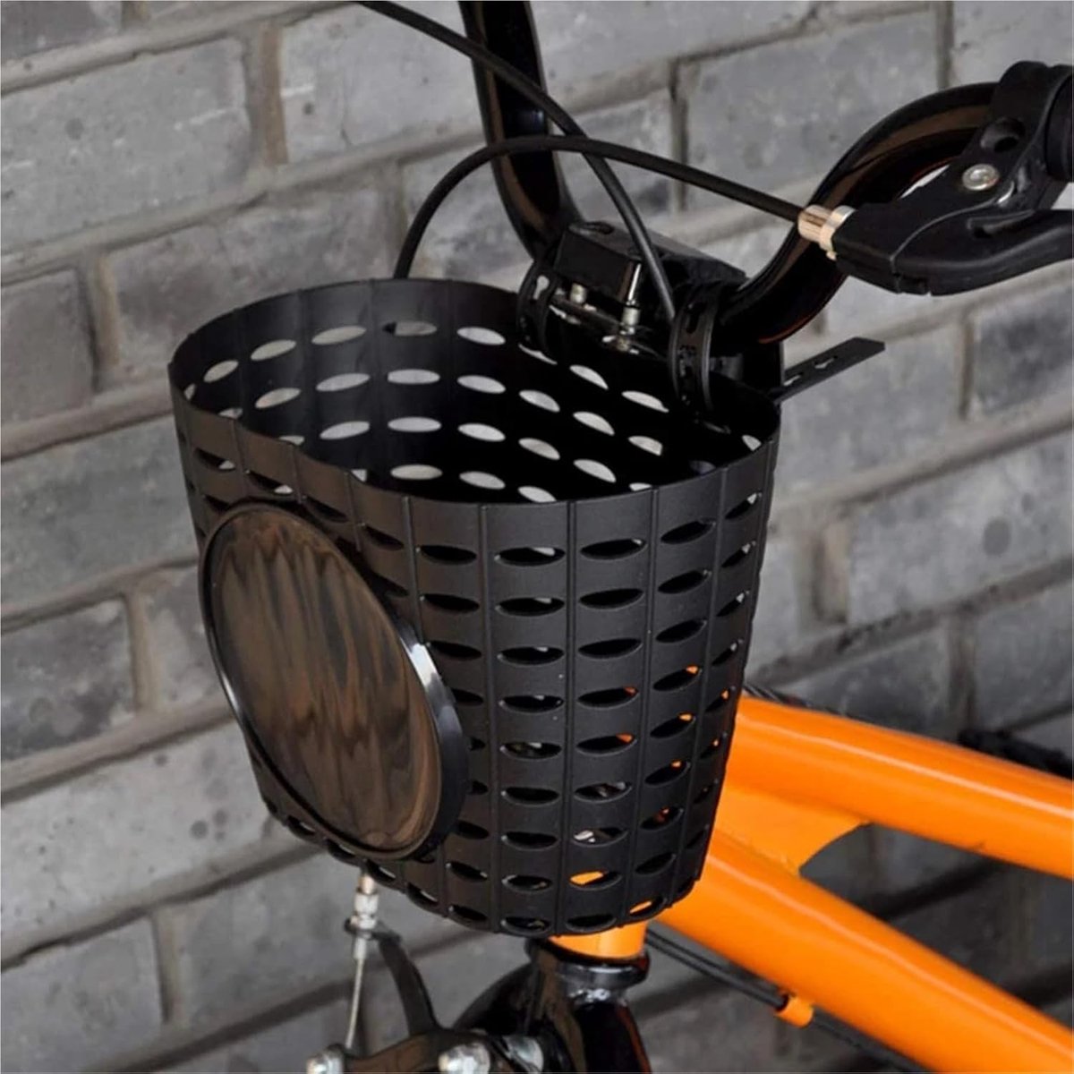 Fietsmand Plastic - Voorfiets Mand - Boodschappen Vervoeren - Eenvoudige Installatie - 200x120x140mm - Zwart