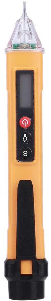 Digitale spanningstester - Contactloze pen - Elektra controleren - Instelbare gevoeligheid - 7.5 inch - Geel Zwart