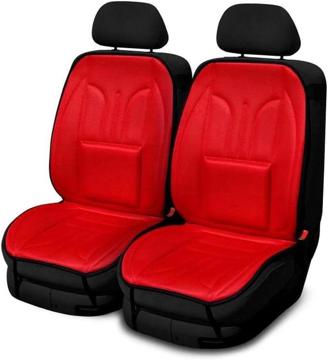 Stoelkussens Auto - Stoelhoezen Set - Comfortabel Rijden - Airbag Compatibel - 2 Stuks - Rood