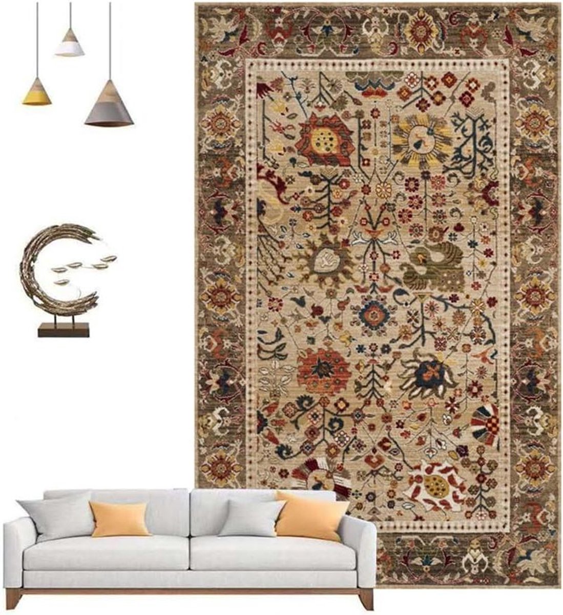 Verwarmd Vloerkleed - Voetwarmer - Ruimte Verwarmen - Snelle Grafeen Opwarming - 50x80 cm - Abstract Patroon