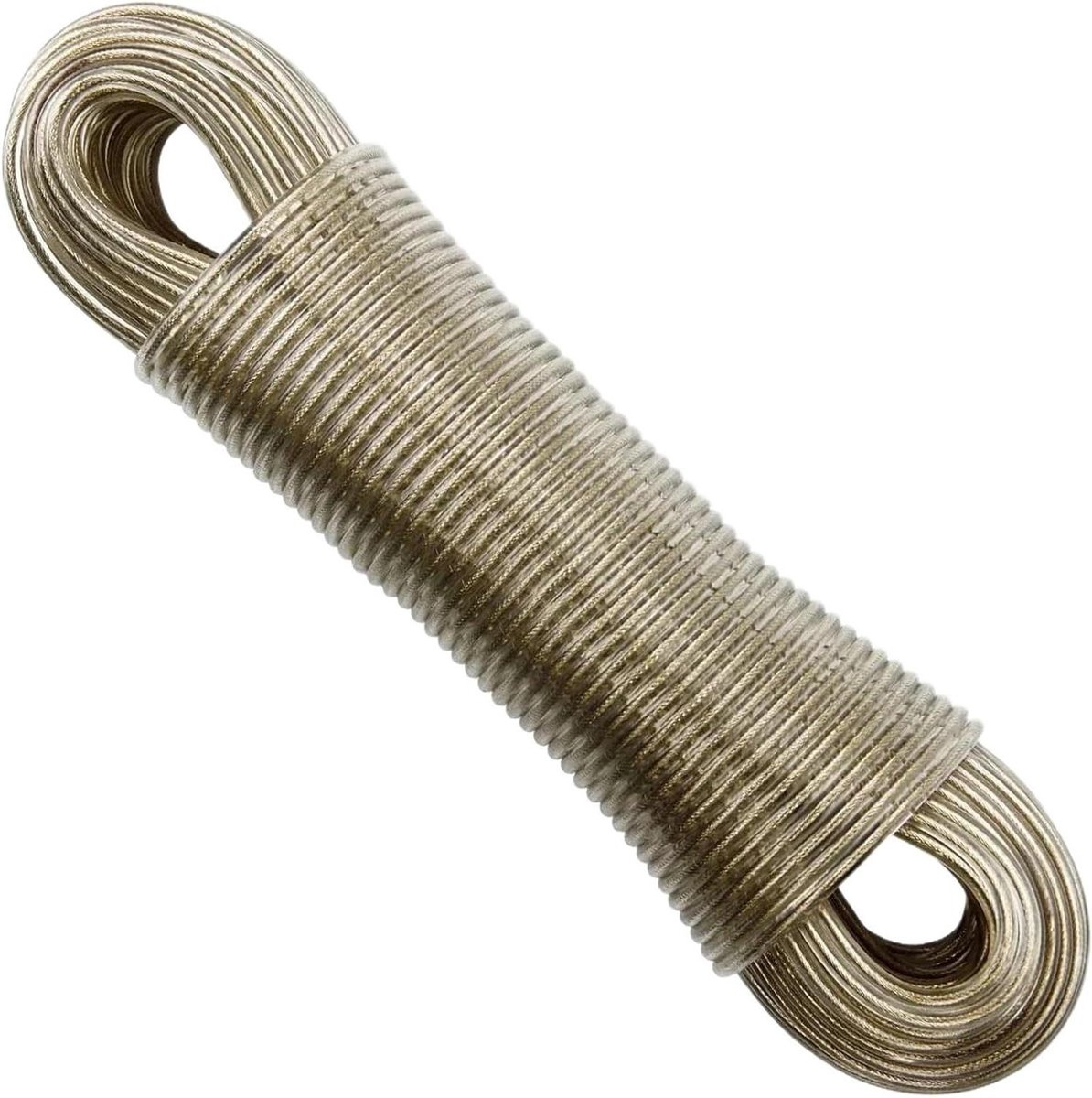 Waslijn met kern - Kledinglijn - Kleding drogen - Robuuste kunststof - 20 meter - Transparant