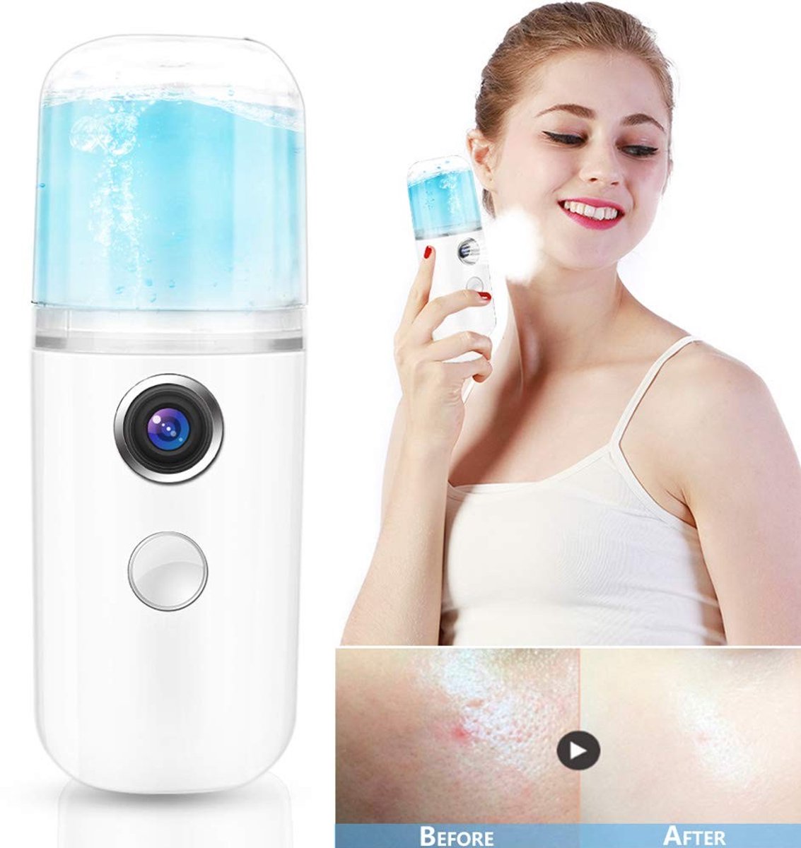 aladdien - Nano Spray - Verneveling - Handig formaat - Gezichtsverzorging - Hydraterende mist - Geschikt voor alle huidtypen - 30Ml