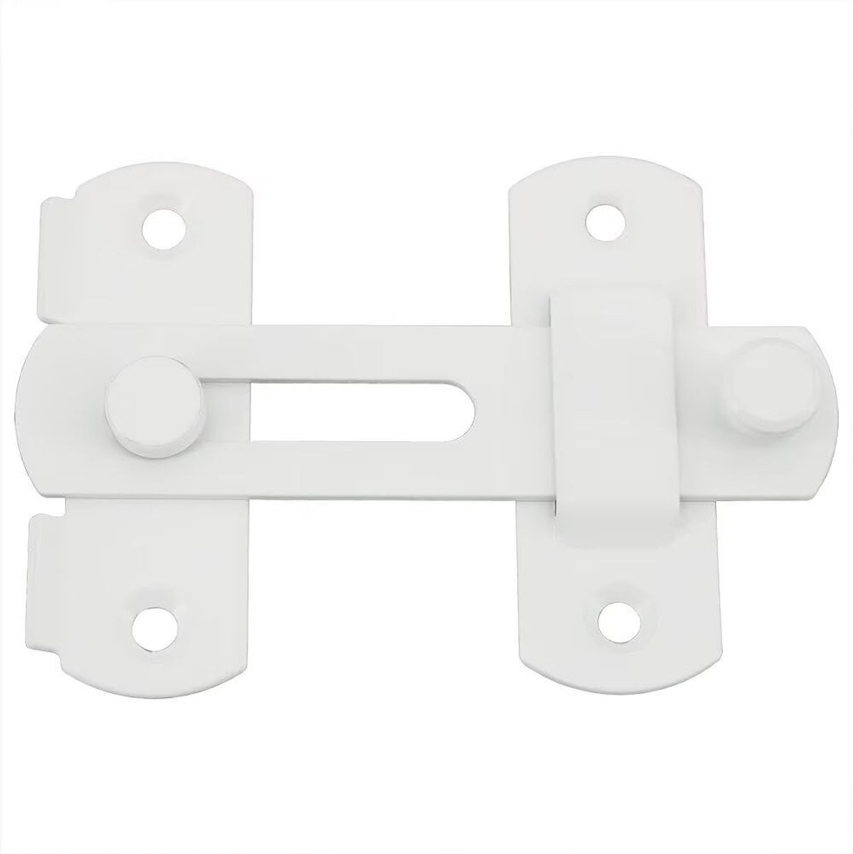 aladdien - Deurslot - Flip Latch Hasp - Wit - Veiligheid - Geschikt voor deuren en ramen - Model EMS9001-W