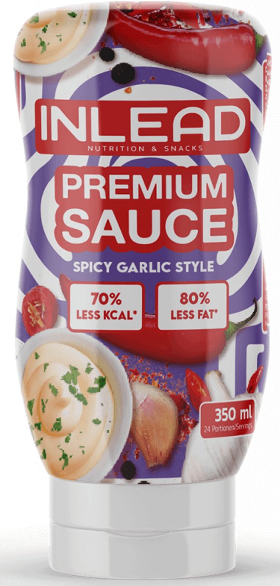 Inlead Premium Sauce (350ml) Spicy Garlic Style - Functionele voeding - Sauzen/Siropen