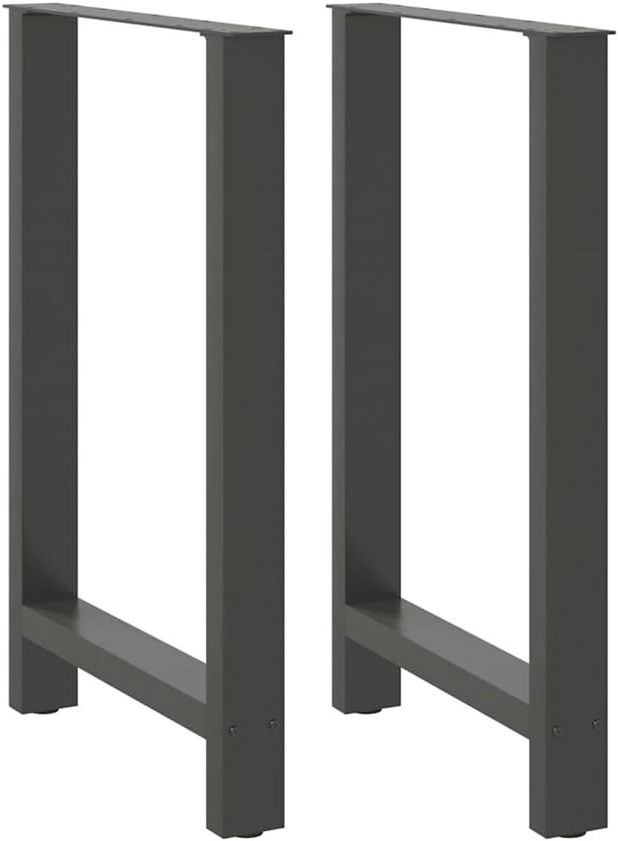 Set van 2 Zwarte Stalen Tafelpoten 60x90-91 cm voor Salontafel, Bureau of Eettafel