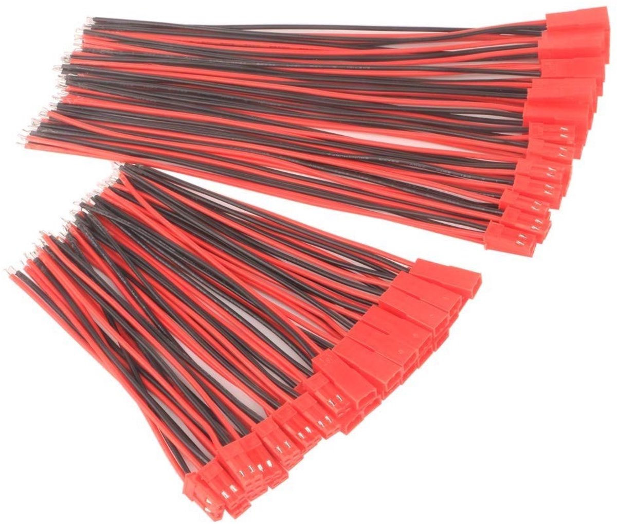 aladdien Plug Connector - 2 Pin - Duurzaam en veelzijdig - 100 mm en 150 mm - Geschikt voor LED Lamp Strip en RC Speelgoed - 30 Paren