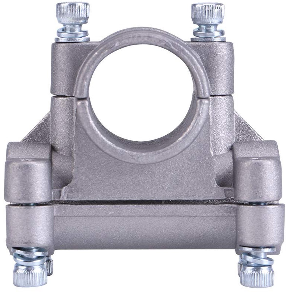 aladdien - Strimmer Handvat Beugel - Aluminium Klem - Voor Strimmer/Bosmaaier - Zilver - Verstevigingsbeugel - Geschikt voor 26mm en 28mm buizen - I..