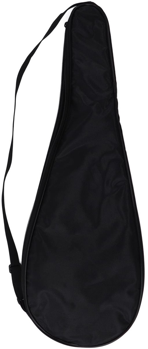 aladdien - Squash Racquet Cover Bag - Lichtgewicht Draagtas - Gewatteerde Bescherming - Zwart - Verstelbare Schouderriem - Ideaal voor Sportieve Act...