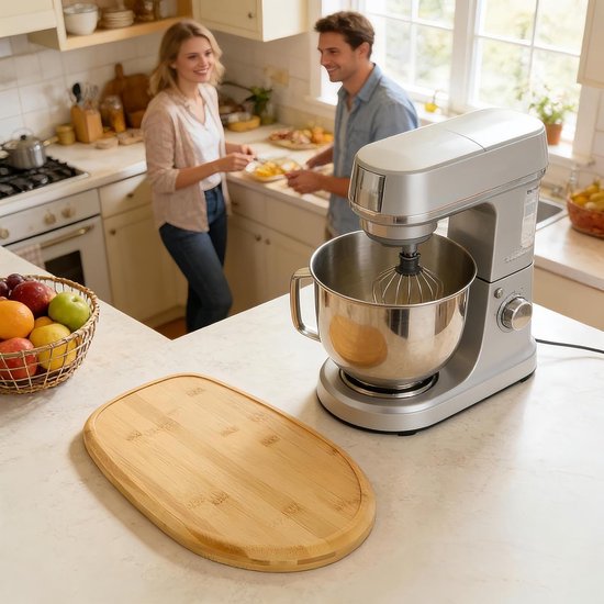 Standmixer Lade - Mengplank - Keukenwerk Stroomlijnen - Antislip Bescherming - 40.6 cm - Houtkleur van Merkloos — afbeelding 3