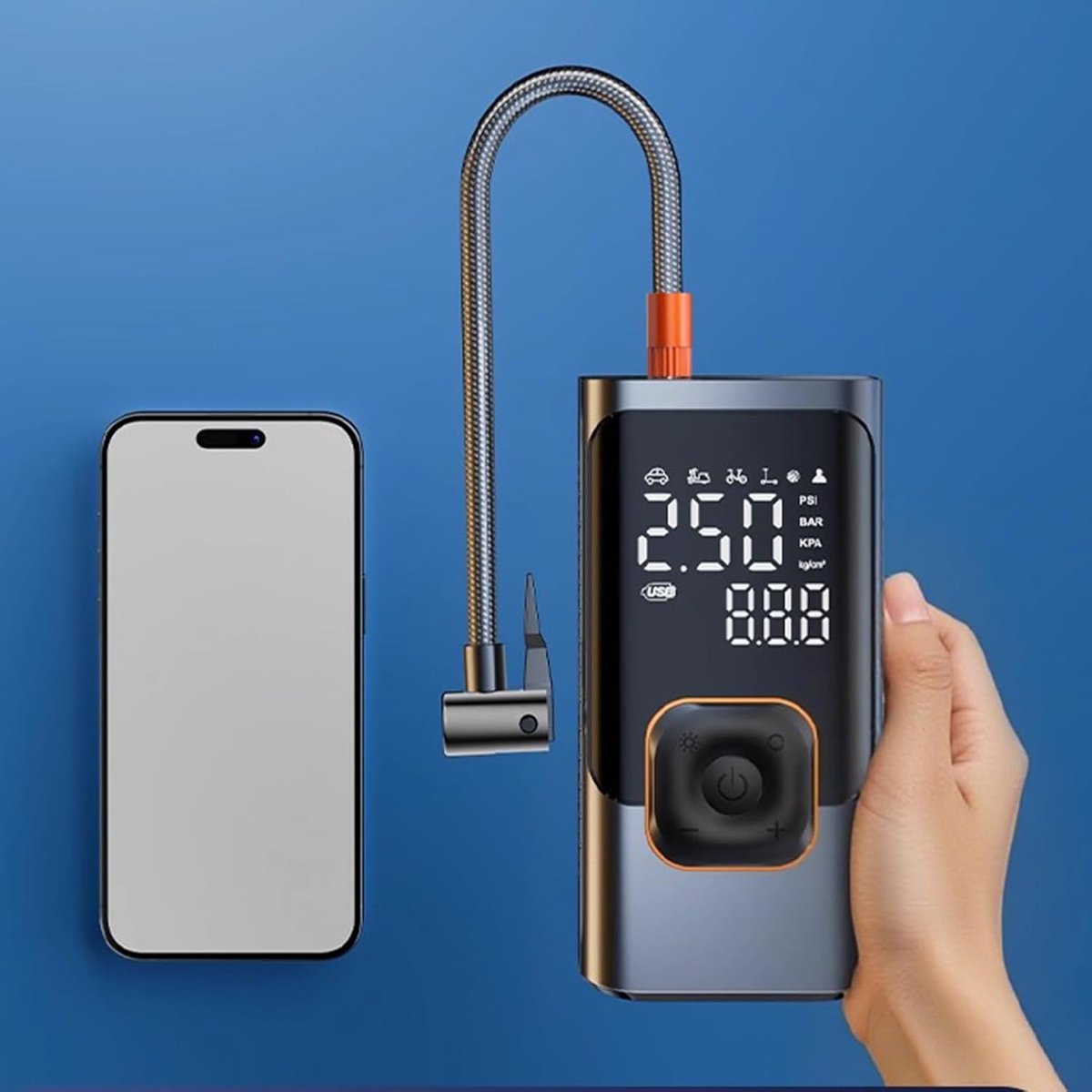 Oppo Draagbare Bandenpomp - Luchtcompressor Voertuigen thumbnail 6