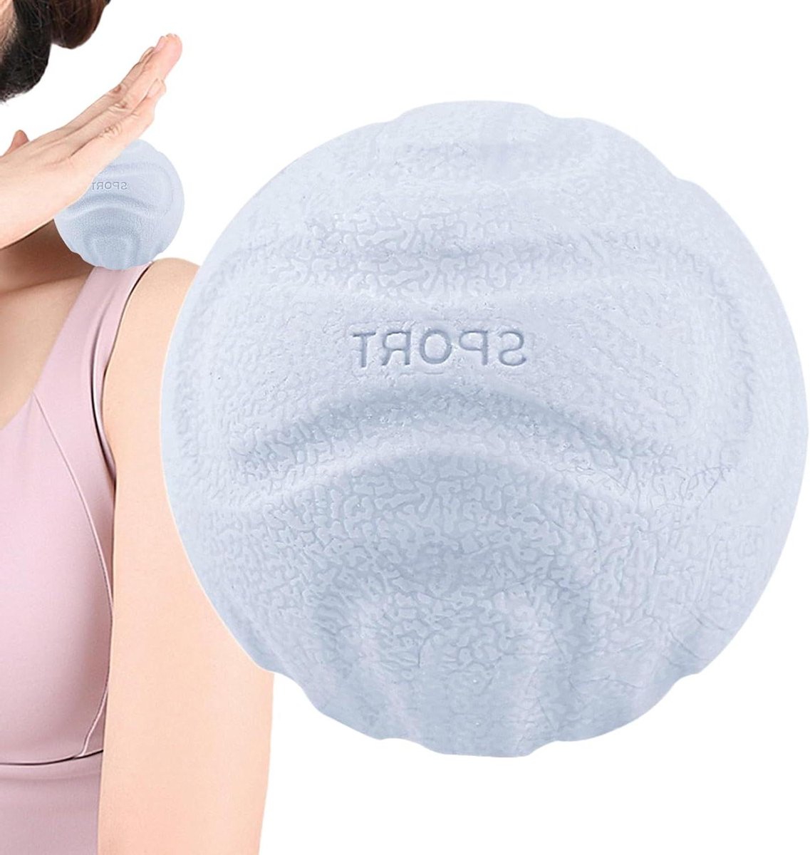Voetmassagebal - Nek ontspanning - Spierontspanning thuis - Gericht spiercomfort - 62 cm diameter - Zwart