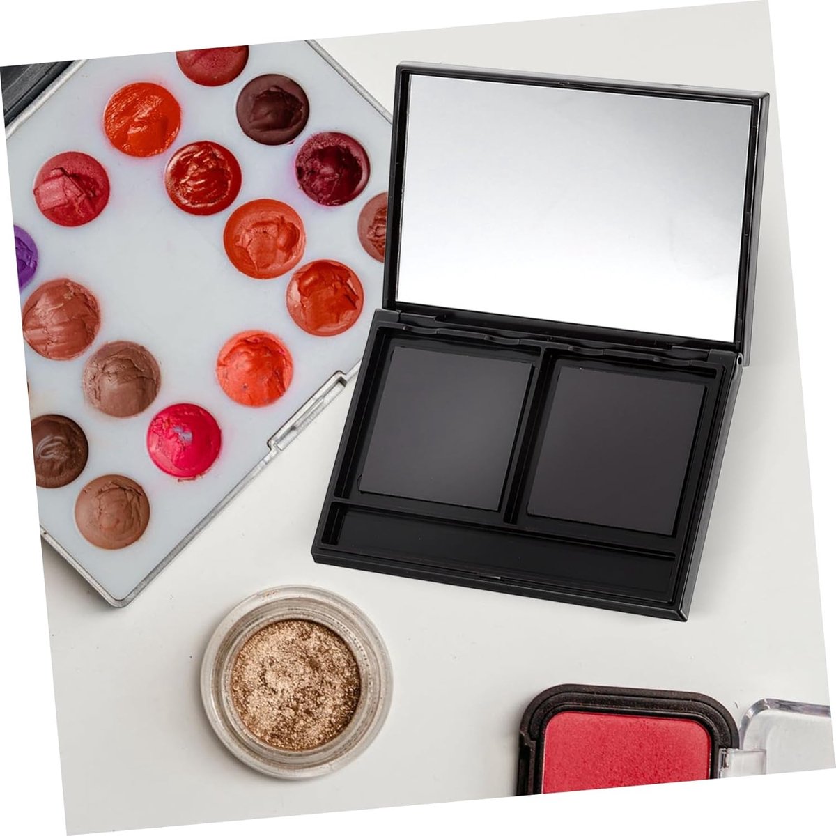 Lege Make-up Bakjes - Make-up Containers - Make-up Opslag - Magnetisch Sluitingssysteem - 2 Stuks - Effenn