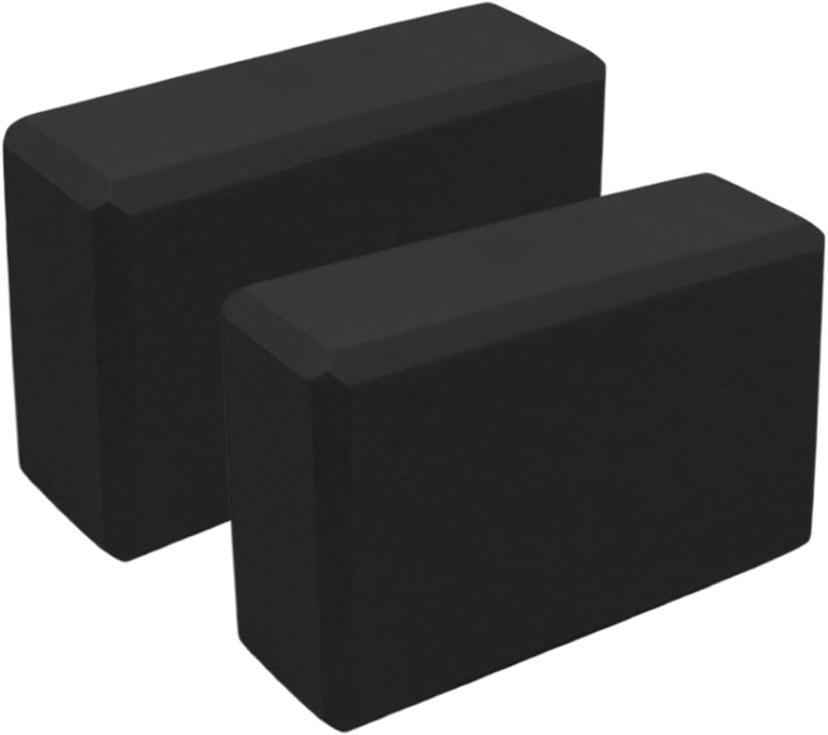 Yoga Blokken - Fitness Steunen - Balans Verbeteren - Hoge Dichtheid Schuim - 23x15x7.5 cm - Zwart