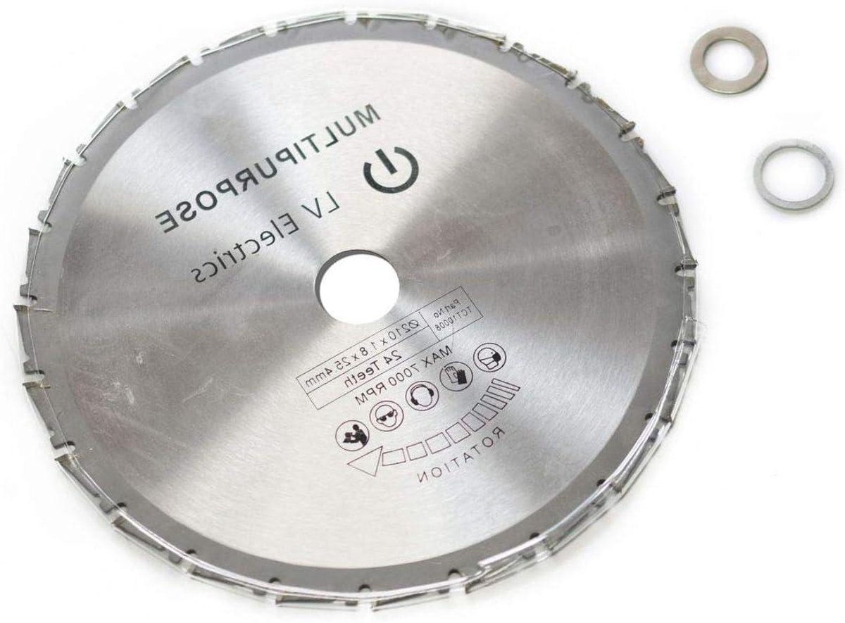 Cirkelzaagblad - Metaalsnijblad - Precisie zagen - Hardmetalen tanden - 210 mm x 25.4 mm - Zilverkleurig