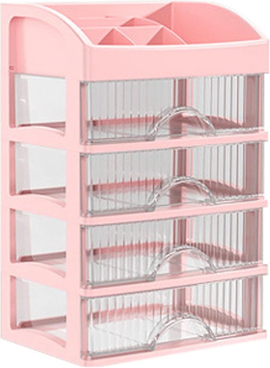 Lade Organizer - Bureau Opberger - Cosmetica Sorteren - Meerlaagse Laden - 22 x 165 cm - Roze