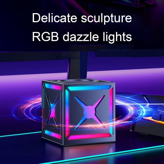 Oneay Mini Bluetooth-speaker 5W - Draagbare speaker met helder HiFi-geluid, RGB-verlichting en compact design - Ideaal voor reizen, wandelen, fietsen en als cadeau - Zwart — afbeelding 5