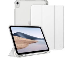 Fintie Case for iPad 11th Generation 2025 (A16) / 10th Gen 2022 (10.9 Inch) with Pen Holder - Ultra-Thin Lightweight Protective Case with Transparent Back and Auto Sleep/Wake Function,White