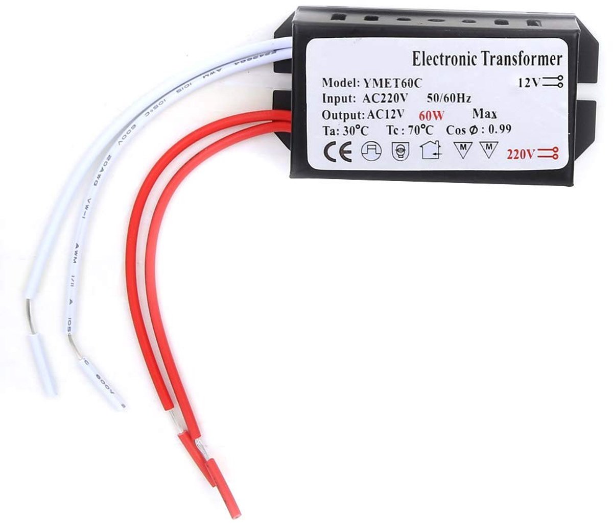 aladdien - 220V naar 12V transformator - Elektronische step-down omvormer - Stille werking - 120W - Betrouwbaar en efficiënt - Geschikt voor diverse...
