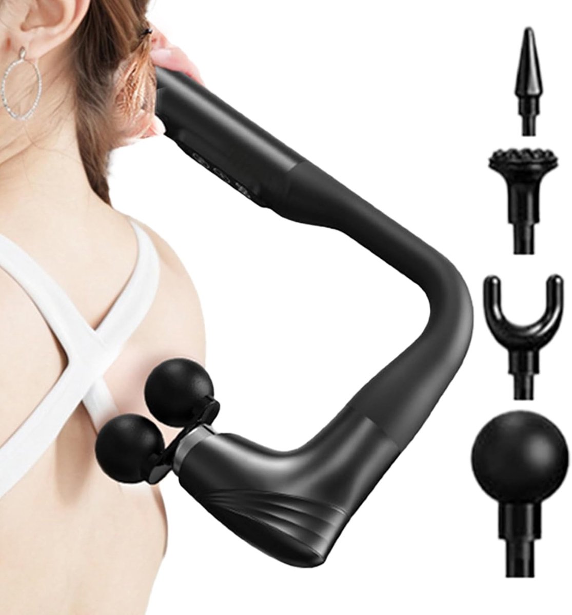 Elektrische Rugmassager - Trilhamer Massage - Spierontspanning Thuis - Verstelbare Warmtefunctie - 35.6 x 23 cm - Zwart