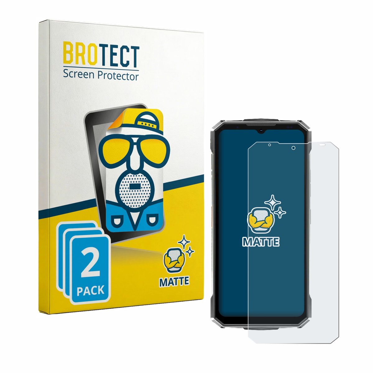 BROTECT - Screenprotector voor Doogee Fire 7 Ultra - Folie Beschermfolie matte 2 Stuks