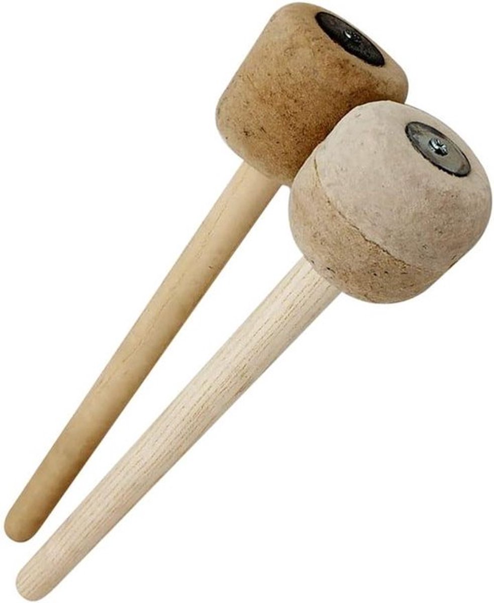 Drum Mallets van Wolvilt voor Bass Percussie - Set van 2 Stuks met Anti-slip Grip