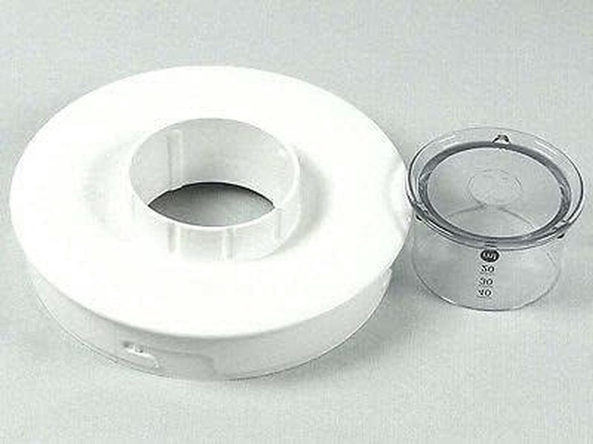 Deksel en maatbeker - Keukenmachine accessoire - Keukenmachine onderdelen - Origineel onderdeel - 14 x 14 x 55 cm - Wit