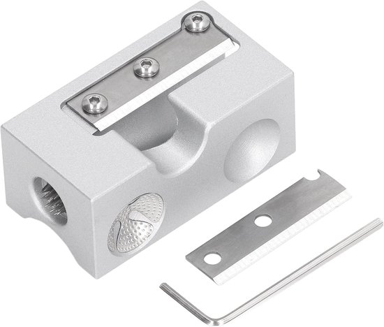 Keu Tip Shaper - Biljart Gereedschap - Keu Onderhoud - Aluminium Roestvrij Staal - Compact Formaat - Zilver — afbeelding 5