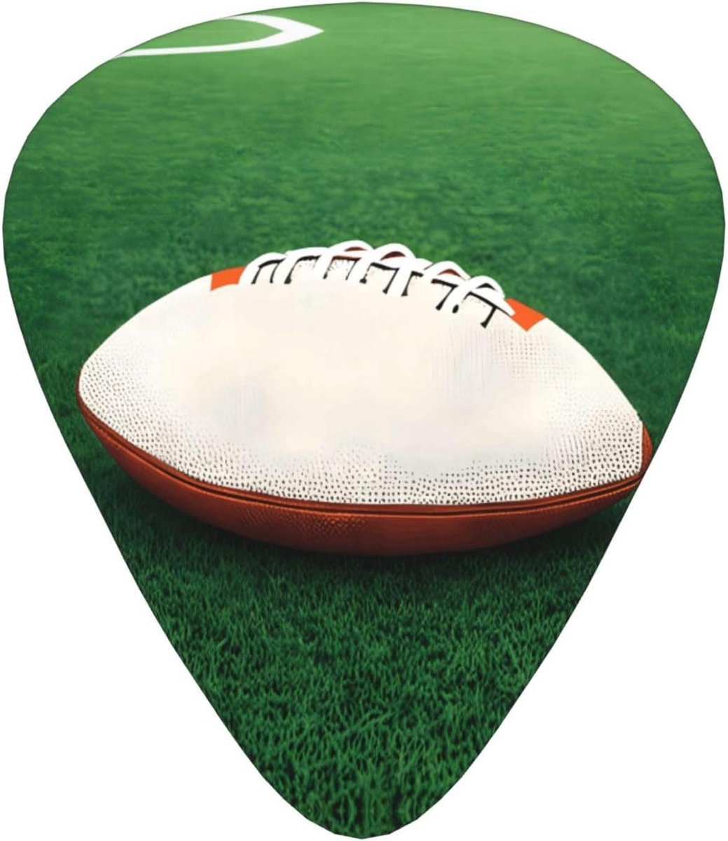 Gitaar Plectrums - Plectrums Set - Muziek Maken - Rugbybal Ontwerp - 12 Stuks - Wit