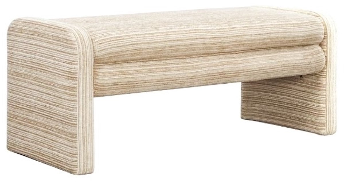 Bronx71 Eetkamerbank Ravi chenille beige/taupe 100 cm - eettafelbank - eetbank Taupe, Beige