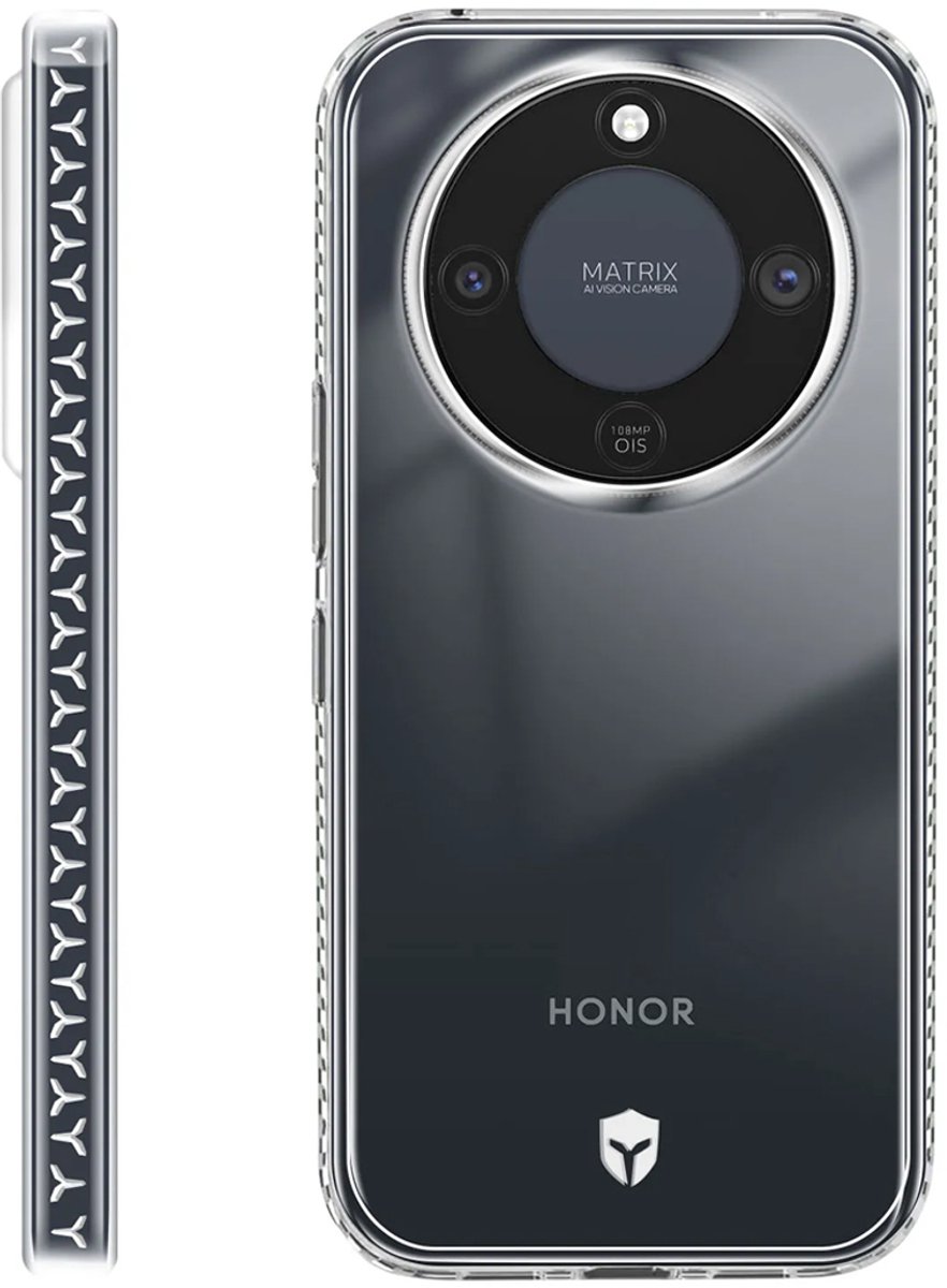 Force Case, Hoesje Geschikt voor Honor Magic 8 Lite Shokbestendig 3m Bescherming 360 Vergeling, Transparant