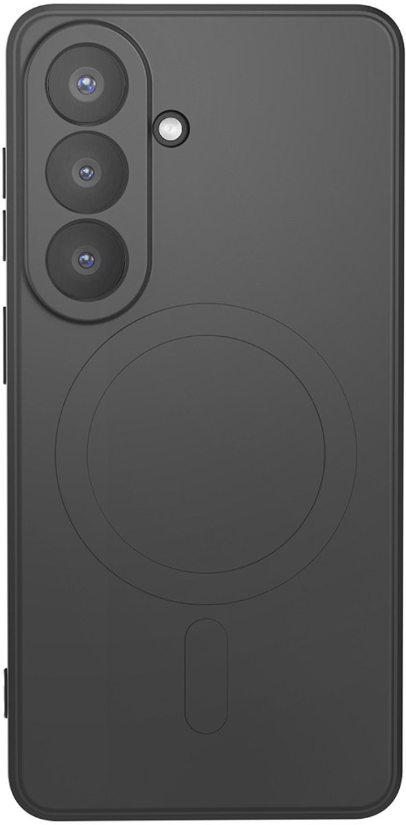 Bigben Connected, Coque pour Geschikt voor Samsung Galaxy S26 en Silicone Souple Finition Soft Touch Magnet, Zwart