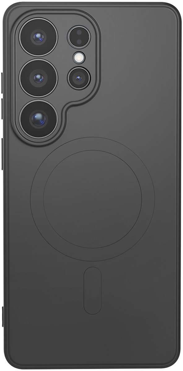 Bigben Connected, Coque pour Geschikt voor Samsung Galaxy S26 Ultra en Silicone Souple Finition Soft Touch Magnet, Zwart