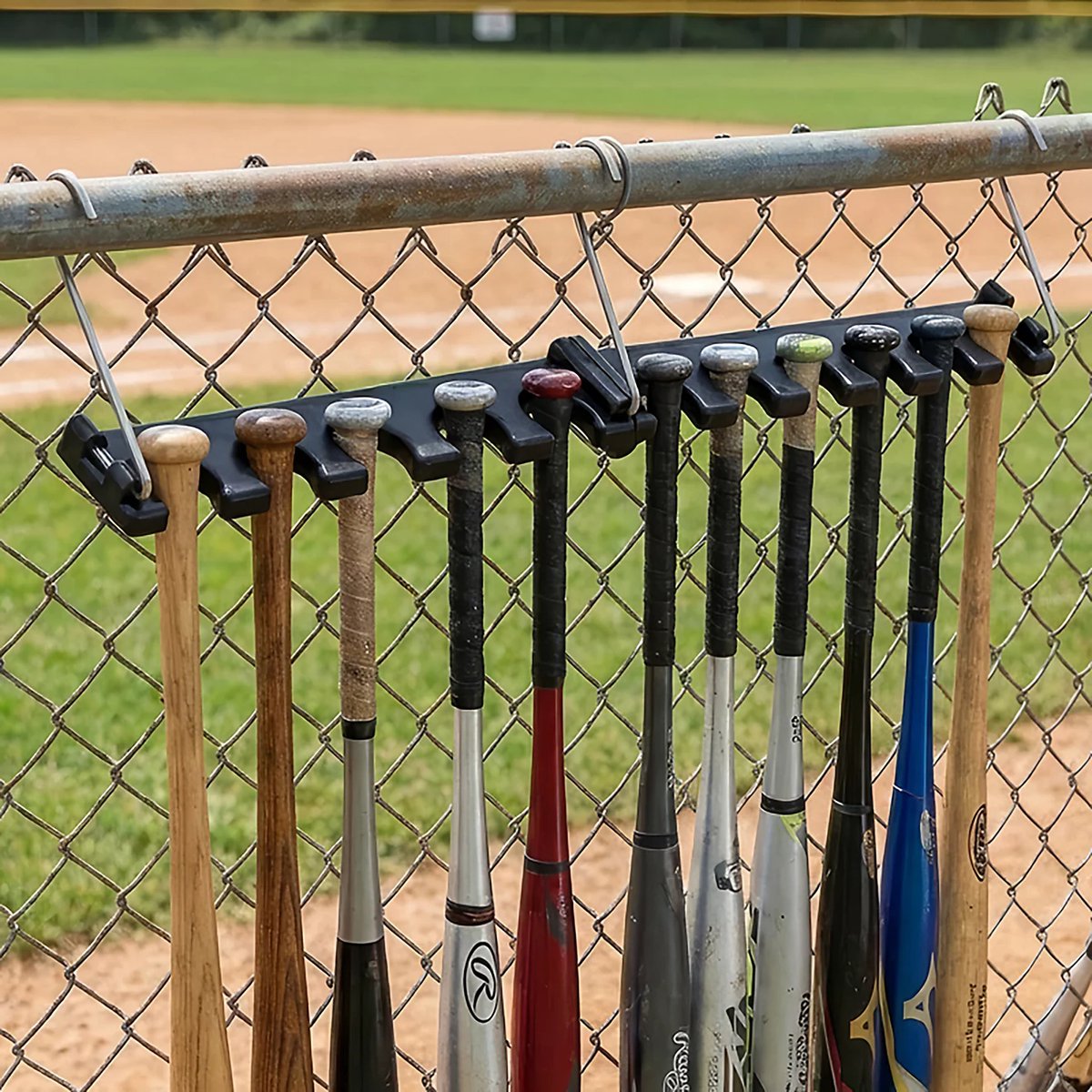 Rawlings Fence Bat Rack voor Sport Honkbal/Softball