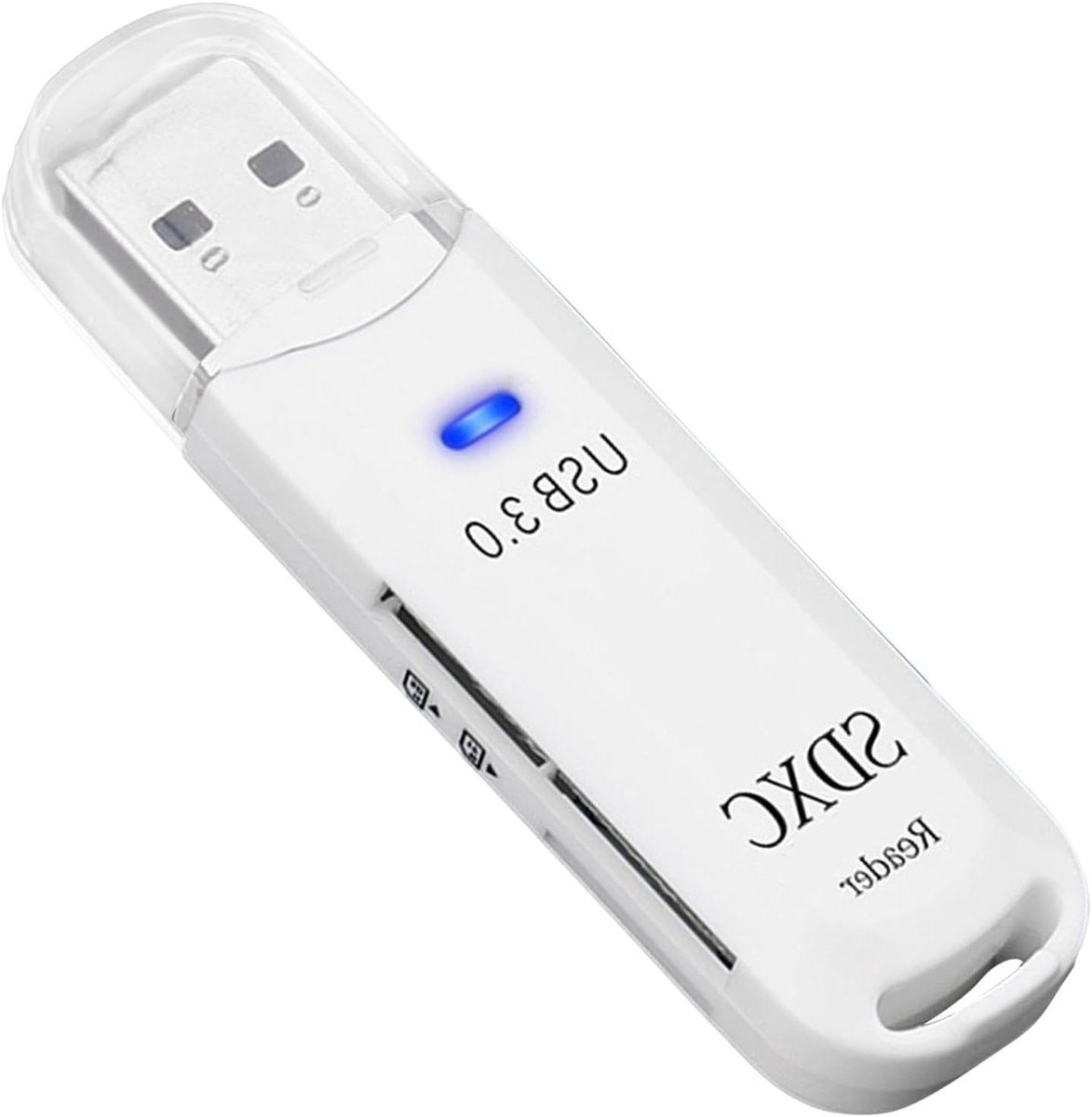 Geheugenkaartlezer - Kaartlezer USB - Bestanden Overzetten - Waterdichte Interface - 60x17x10MM - Wit